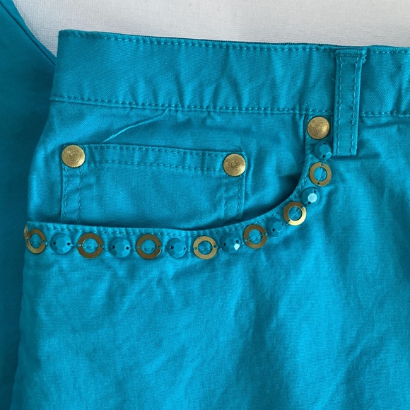 Ruby Rd Cropped Embellished Pants Size 14 - Picture 2 of 11